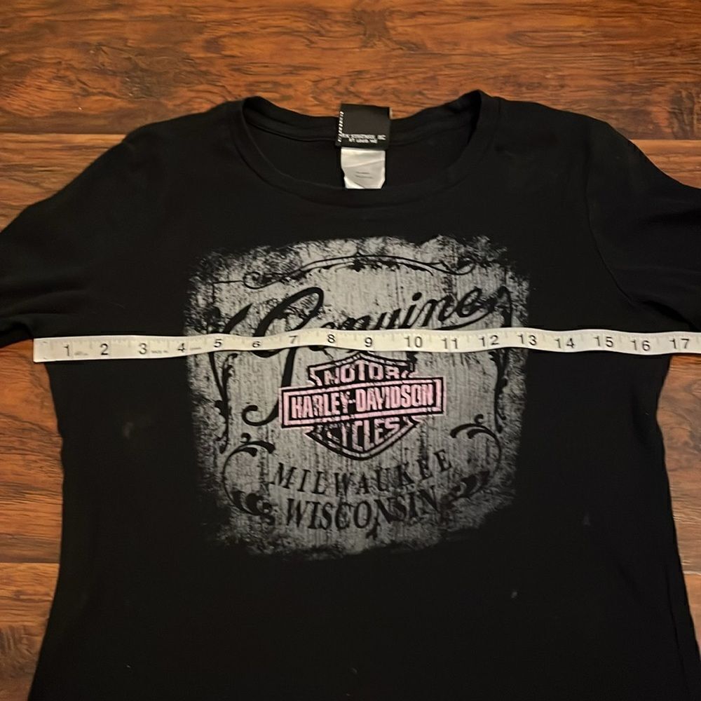 Harley Davidson Black Mt McKinley Denali Park Alaska Graphic Shirt - Picture 5 of 13